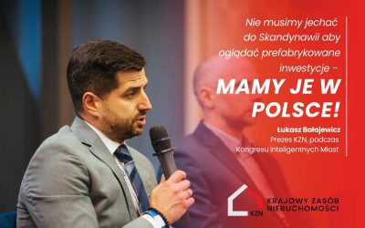 Prezes KZN Łukasz Bałajewicz o przyszłości budownictwa społecznego podczas Kongresu Inteligentnych Miast.