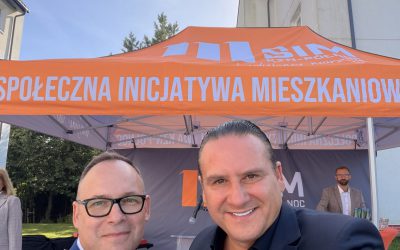 Wymiana doświadczeń w Biskupcu. Prezesi SIM KZN Pojezierze i SIM KZN Północ o praktyce społecznego budownictwa.